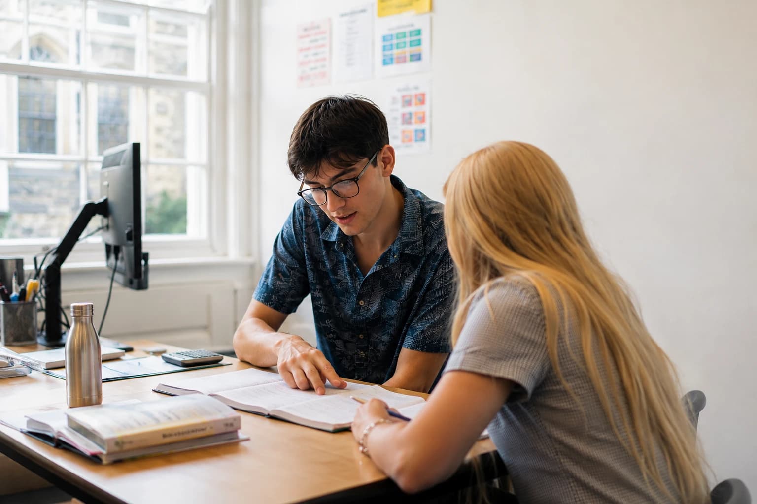 A Channel Tutoring tutor working through a session with a student